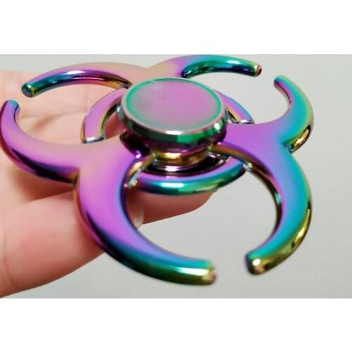 Finger Spinner Office Anxiety Relief Stress Fidget Gyro Flower / Spider Metal Hand Spinner Tri Spinner Model toys