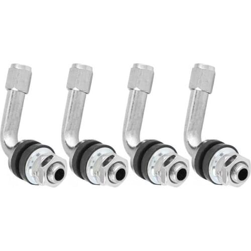 4pcs 90 Degree Angle Tire Valve Stems Bent Valve Adaptor Tyre Tube Valve Extension Adapter for Car Motorcycle Tyre