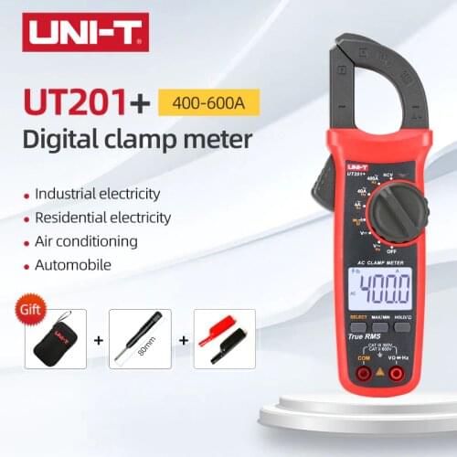 UNI-T UT201+/UT202+/UT202A+/UT203+/UT204+ 400-600A digital clamp meter High precision intelligent anti burning true RMS