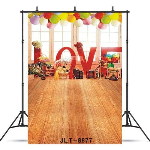 Balloons Wooden Floor Vinyl Photographic Background For Wedding Birthday Party Child Baby Backdrop Photocall Studio Booth Shoot