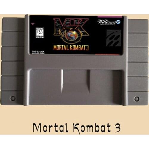 High Quality 16 Bit Mortal Kombat 3 NTSC Big Gray Game Card For USA Version Game Player