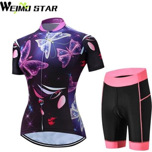 WEIMOSTAR Women Cycling Jerseys Ropa Ciclismo Pro Team Cycling Clothing Shorts Sets Breathable Bicycle Wear Maillot Bike Clothes