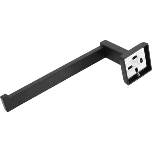 1 PC Matt Black Towel Ring No Drilling With Strong Self Adhesive Tape Bathroom Accessories Cuatro De Bano