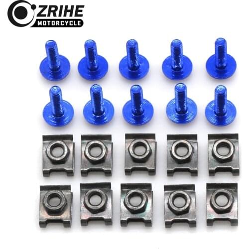 For Yamaha XMAX X-MAX 125 250 300 400 NMAX 125 155 TMax 500 530 10Pcs Motorcycle Universal Fairing Bolt Kits Bodywork Screws Nut