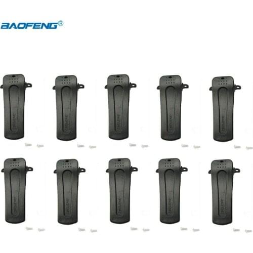 Lot 10PCS Baofeng Two Way Radio Belt Clip Clamps with Screws For Retevis H777 BaoFeng BF-666S BF-777S BF-888S Walkie Talkie