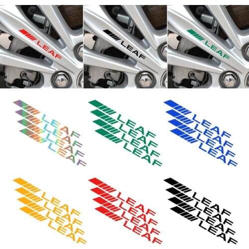 4Pcs/Lot Car styling Auto Tyre Wheel Emblem Decal Badge sticker accessories for Nissan Leaf Qashqai j10 j11 x Trail t32 t31