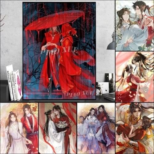 5d Embroidery Cross Stitch Heaven Officials Blessing Chinese Anime Diamond Painting Hua Cheng And Xie Lian Mosaic Art Decor