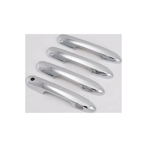 ABS Chrome Smart Key Hole Door Handle Cover Trim 4pcs For Toyota RAV4 2019-2020