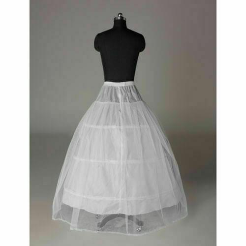 Distinctive Design White 3 Hoop 2 layer Wedding Bridal Petticoat Underskirt Crinoline Sli