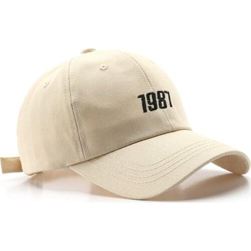 Embroidered Baseball Caps with Numbers Casual Fitted Hats for Men Women Beige Blue Black Khaki