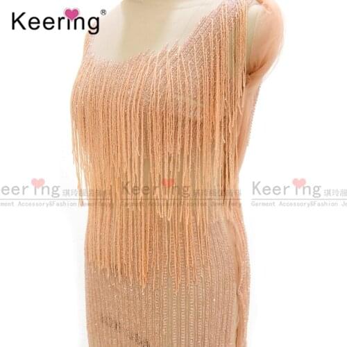 Large Elegant tassel evening dress patch for Wedding Dress WDP-059