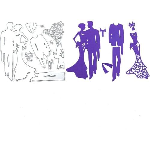 Julyarts Couple Clothes Metal Cutting Dies New 2021 Mold For DIY Scrapbooking Photo Album Decorative Embossing DIY Paper Cards