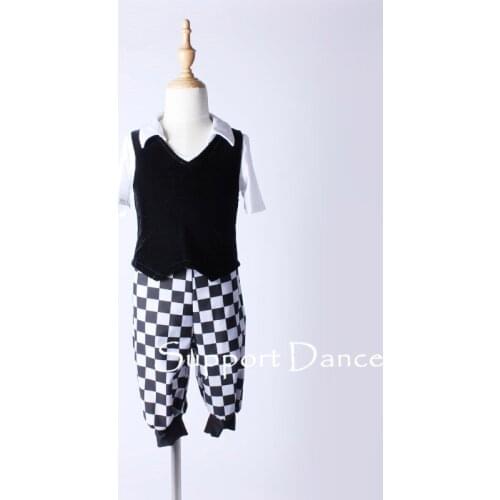 Cool Unisex 3-Piece Jazz Modern Dance Costumes For Kids Adult Including T-shirt Vest And Pants C130