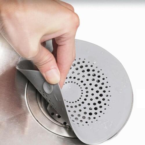 Kitchen Bathroom Hollow Sink Sewer Floor Drain Strainer Anti Clogging Hair Stopper Drain Pad