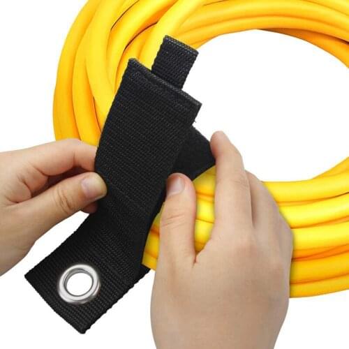 New Self-adhesive Magic Nylon Band Hook Loop Cable Ties with Hanging Loops for Heavy Objects Storage Sticky Fastener Hot Sell