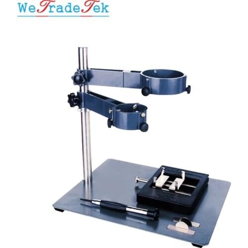 2 In 1 F-204 Hot Air Gun Stand Holder BGA Reballing Platform Hot Air Brower Clamp Jig Fixture With Screwdriver