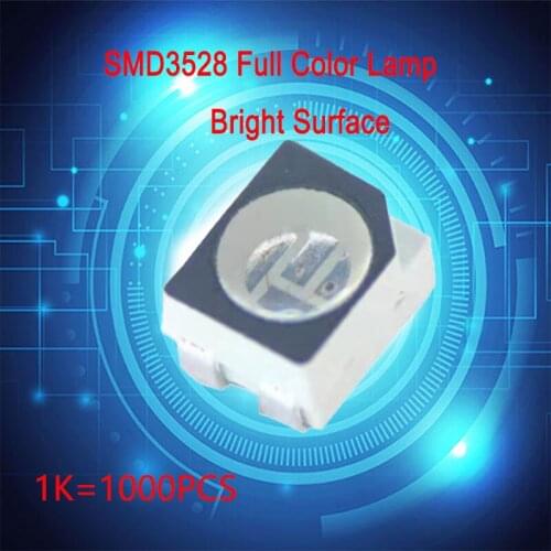 1000 pcs ,SMD3528 full color LED lamp of Bright suface used for LED display maintenance，Indoor RGB components for display