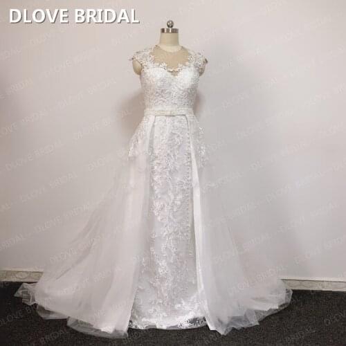 Stunning Detachable Wedding Dress Custom Made Bridal Gown Vestido De Noiva