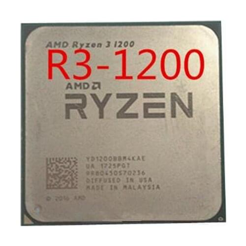 AMD Ryzen R3 1200 CPU Processor Quad-Core Socket AM4 3.1GHz 10MB TDP 65W Cache 14nm DDR4 Desktop