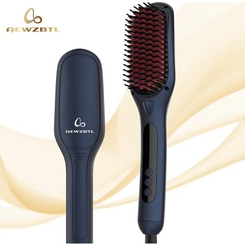AEWZBTL Hair Comb Straightening Brush For Frizz-Free Silky Beard Straightener With Anti-Scald Smoothing Iron Electric Comb