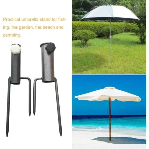 Umbrella Holder Steel Umbrella Stand For Fishing Camping Beach Big Umbrella Stand The Garden Beach Portable Support