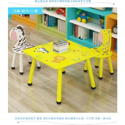 Desk Suit Home Kindergarten Table Baby Game Childrens Table Chair Suit Toy One Table And Two Chairs Firm And Solid