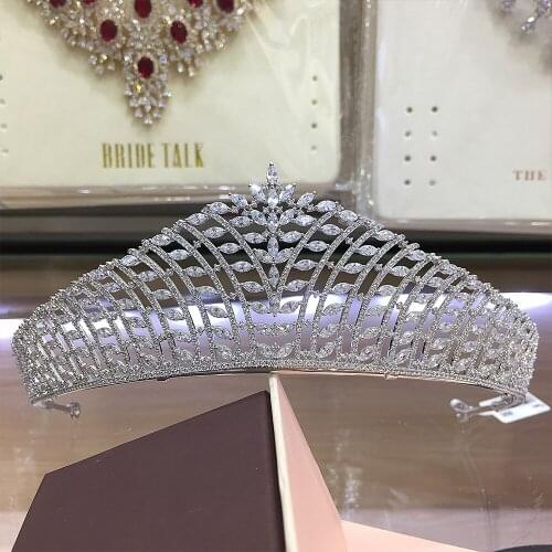 TIRIM Crystal Bridal Tiara Crown Bride Headbands Women Girl Headpiece Prom Hair Ornaments Wedding Head Jewelry Accessories
