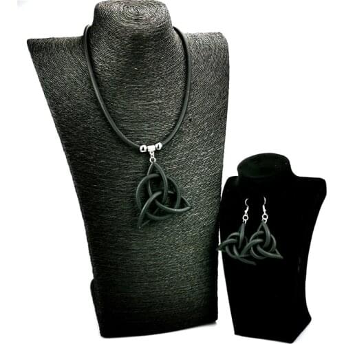 UKEBAY New Geometric Pendant Necklaces Strange Earrings Women Jewelry Sets Designer Handmade Jewellery Fashion Accessories Gifts