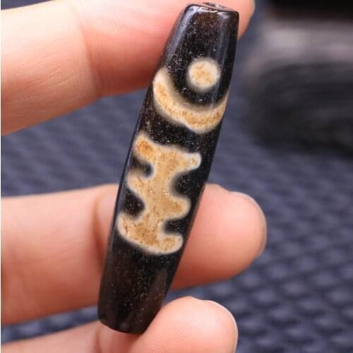 Unique Pattern Energy Tibetan Old Agate OM Wishing Word dZi Bead Amulet LKbrother Sauces Top Quality Garrantee