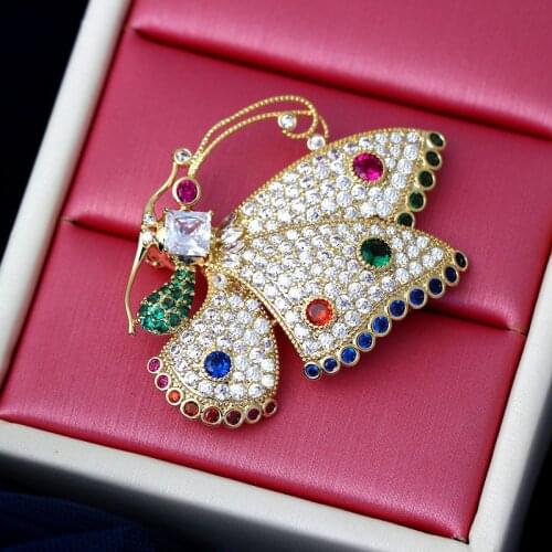 Fashion Beautiful Multicolors Butterfly Brooch For Women Coat Accessories High Quality Insect Butterfly Brooches Pins Jewelry