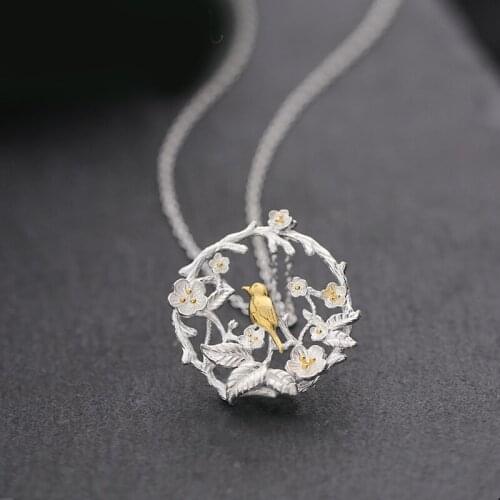 Vintage Bird Flower Choker Necklace For Women Long Chains Statement Necklace 2021 New Trendy Jewelry Gift