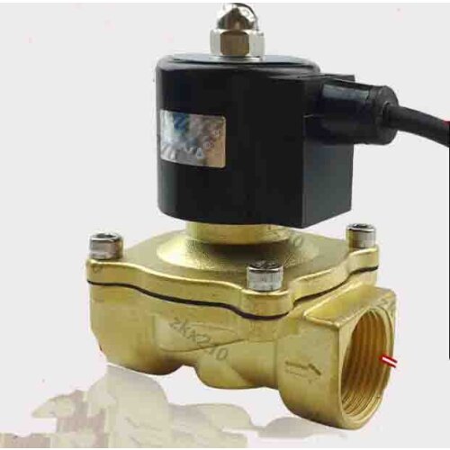 1 1/4 inch 2W series waterproof coil air ,water,oil,gas solenoid valve brass electromagnetic valve