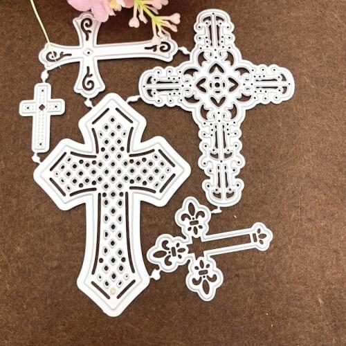5pc Cross Set Metal Cutting Dies Stencils For DIY Scrapbooking Decorative Embossing Handcraft Die Cutting Template