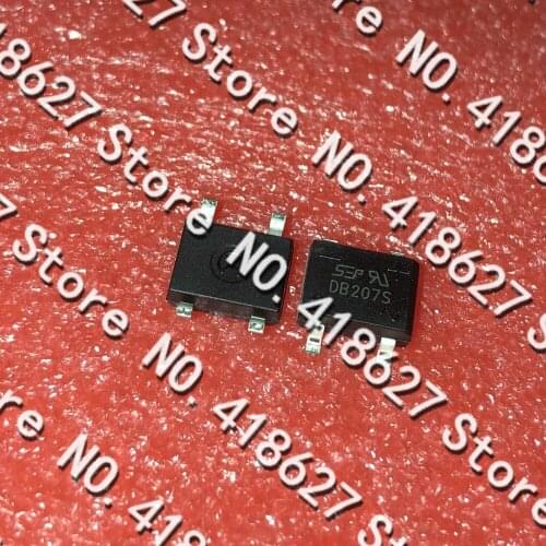 50PCS/LOT DB207S SOP-4 2A / 1000V rectifier bridge pile