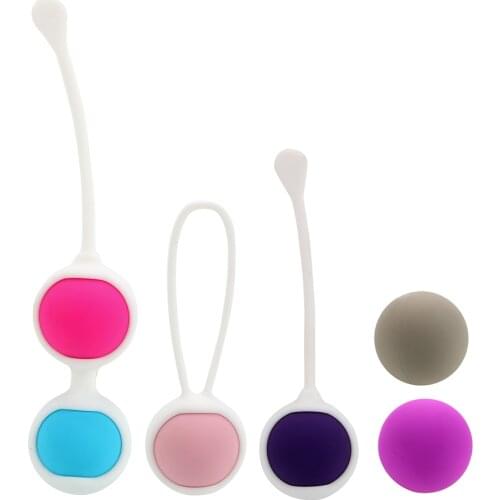 6pcs/set Geisha Ball Female Masturbation Vaginal Tight Exercise Machine Kegel Ben Wa Ball Silicone Smart Ball Sex Toys for Women