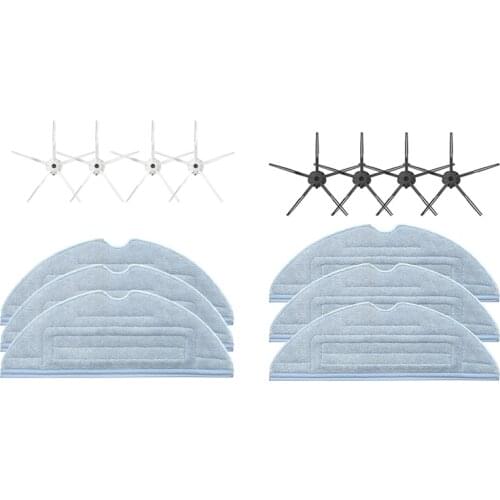 7Pcs Side Brush Washable & Reusable Mop Cloth for Roborock T7 T7Plus S7 Vacuum Cleaner Robot Vacuum Part