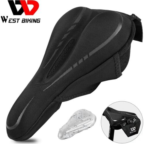 WEST BIKING Road Bike Saddle Cover With Pocket Shockproof Comfortable Bicycle Accessories Anti-slip Cycling Bicycle Bike Cover