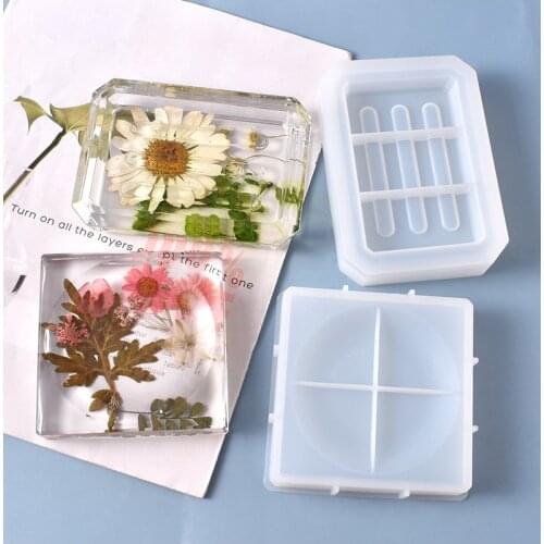 Handmade Soap Holder Storage Box Mold for Dish Tray Resin Casting Mold Epoxy Resin Ring Dish Holders Resin