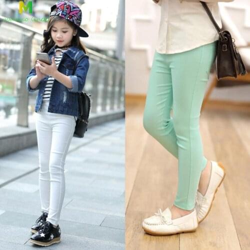 Grils children Candy colors ankle-length trousers 3-11T girls pencil pants kids Flexible thin pants girls skinly slim pants