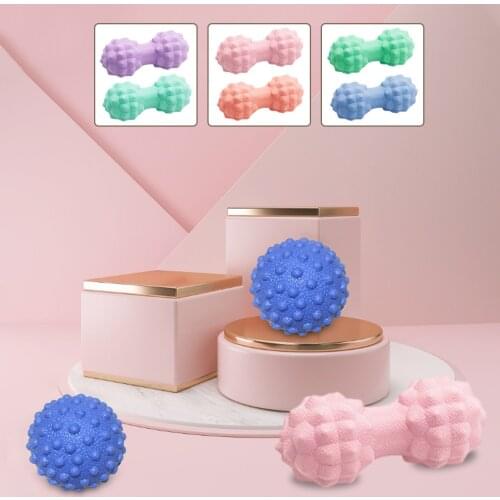 Fitness Silicone Yoga Massage Ball Peanut Ball Set Pilates Block Peanut Massage Roller Yoga Yoga Foam Drop Shipping