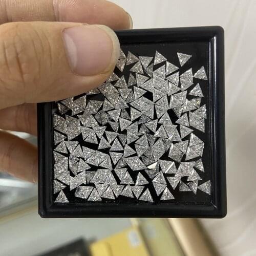 Triangle Cut 3x3mm 8x8mm 10x10mm GRA Synthetic Moissanite White Loose Gemstone Jewelry DIY