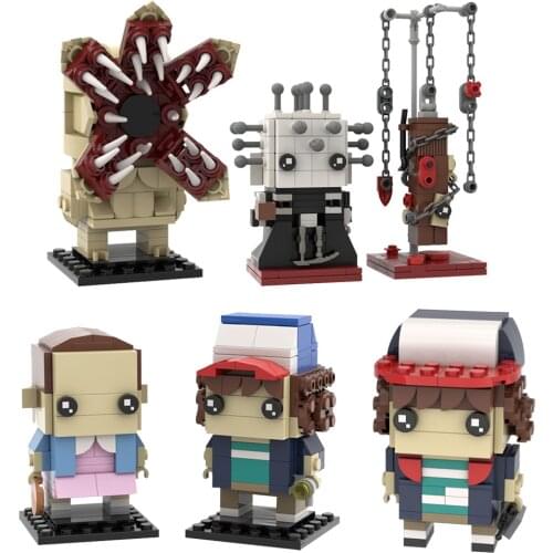 MOC Mini Blocks Character Cartoon Hollow Knight/Strangers-Things Brickheadzss Collection Model Building Block Assembly Toy Gift
