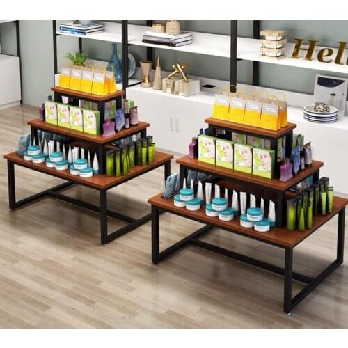 Clothing store high and low platform shopping mall display stand handbag and shoes rack running water table window nakashima