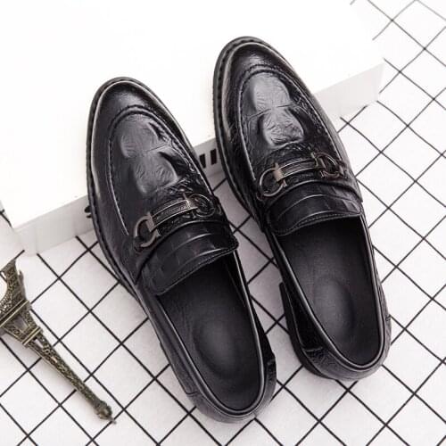 2019new Spring and autumn men shoes leather male comfortable oxford shoes luxury brogues mens classic Business Moccasin shoes