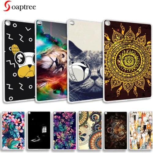 Painted Case For Samsung galaxy Tab A 10.1 2019 SM-T510 T515 Tablet Cases Ultra Slim Soft Silicone TPU Back Tablet Cover Bumper