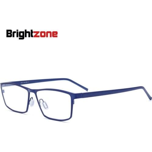 Brightzone 2019 Fashion Titanium Spectacle Frame Myopia Square Glasses Matte Clear Lens Men Optical Protection Eye Black Eyewear