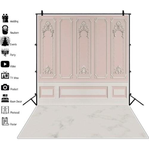 Pink Wall Marble Backdrop Pattern Baby Portrait Photography Background Photozone Vinyl Photophones For Photos Photocall Props