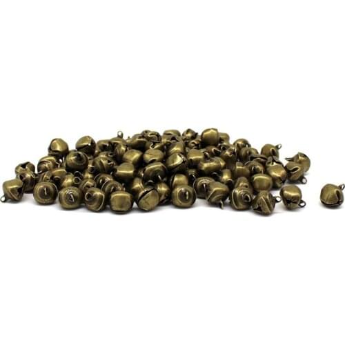 Vintage Craft Antique Bronze Tin Jingle Bells for Crafting, Designing and Decorating, 14 mm, Packages of 100