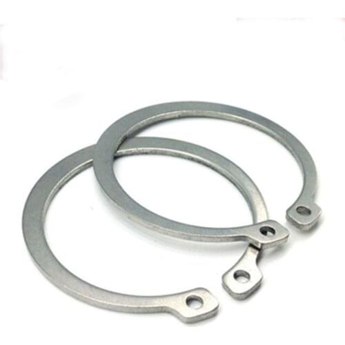 50PCS/LOT M6 - M18 Circlips for shaft type A shaft retaining ring circlip card outer snap ring 304 stainless steel clamp spring