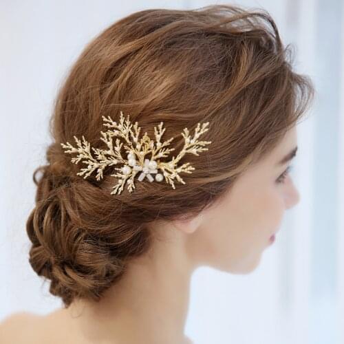 Hair Clip Wedding Hair Accessories For Women Hairpins Bride Hair Jewelry Pearl Flower Women Accessories Clip Ornament Head Piece